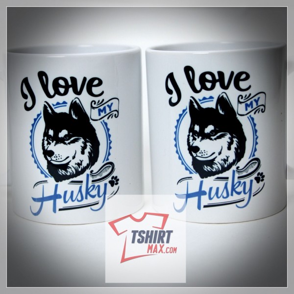 I Love My Husky Mug