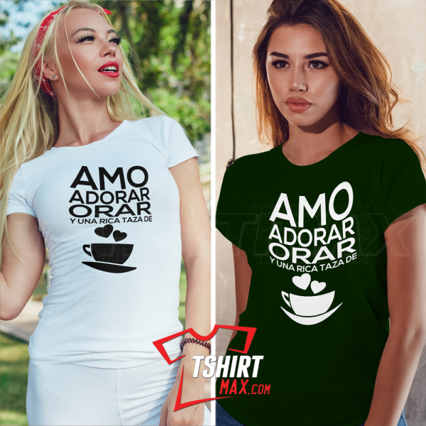 Amo Adorar Orar y Una Rica Caza De Cafe